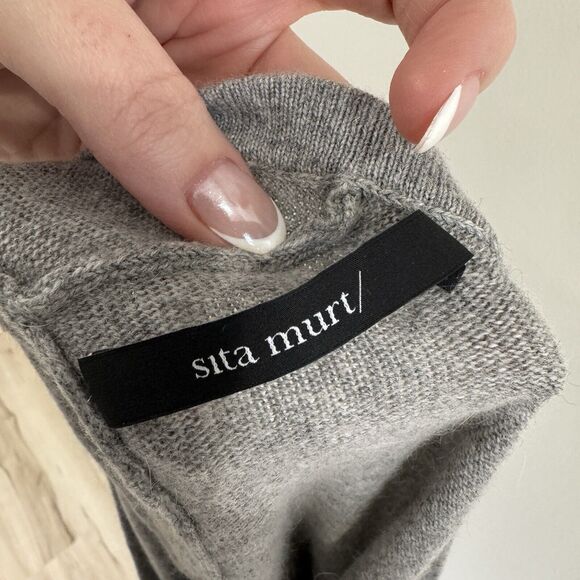 Sita Murt Lambswool Cashmere Button Down Cardigan 42/Large - Picture 4 of 5